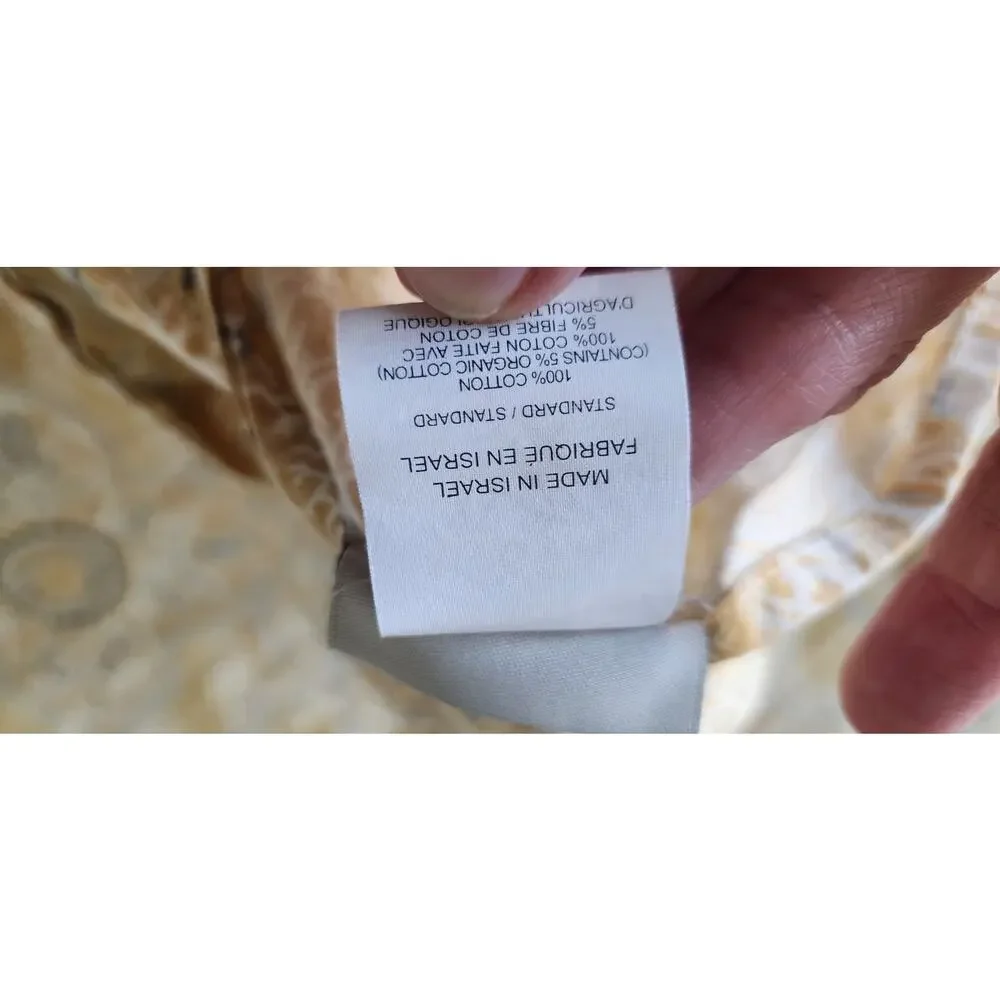 Pottery Barn Yellow Cotton Viola Paisley Duvet Cover Set Full/Queen Shams